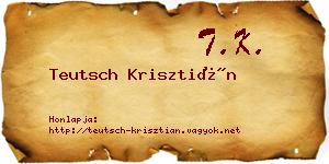 Teutsch Krisztián névjegykártya